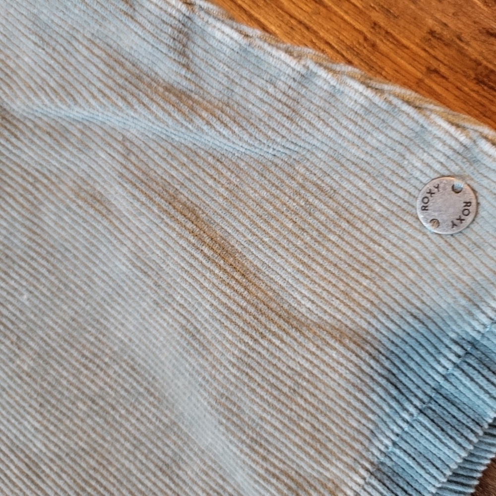 Roxy Light Gray Green Corduroy Mini Skirt - Picture 3 of 11
